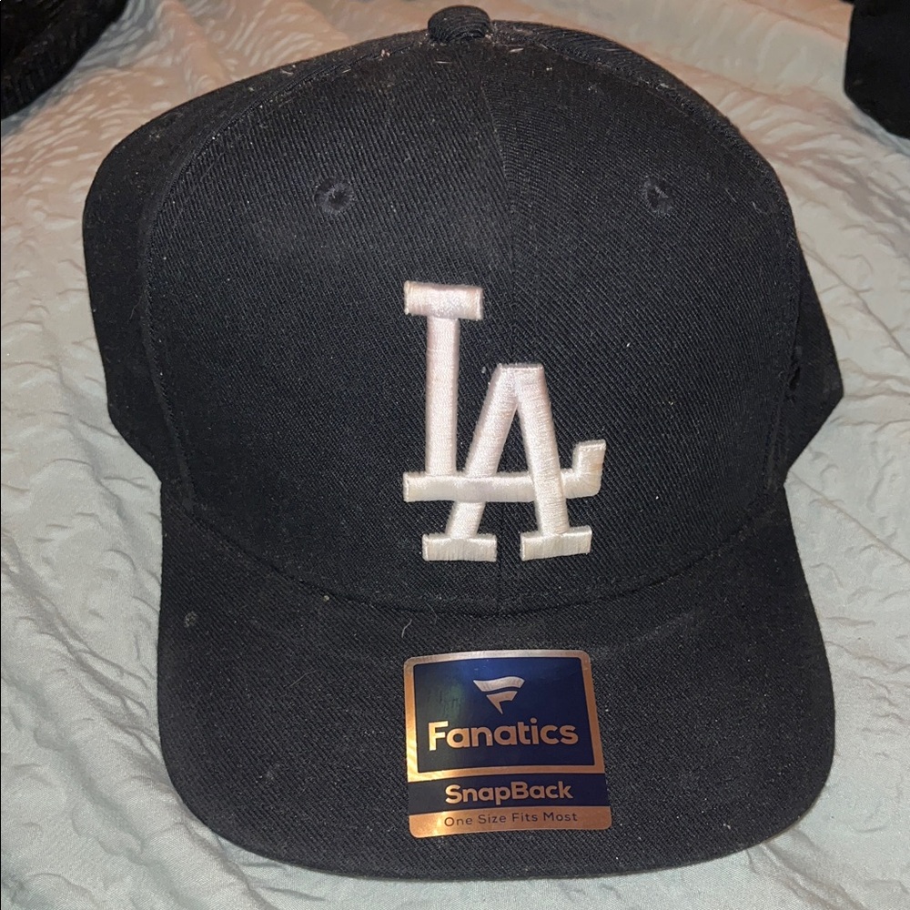 Fanatics Black Snapback Cap with White Logo